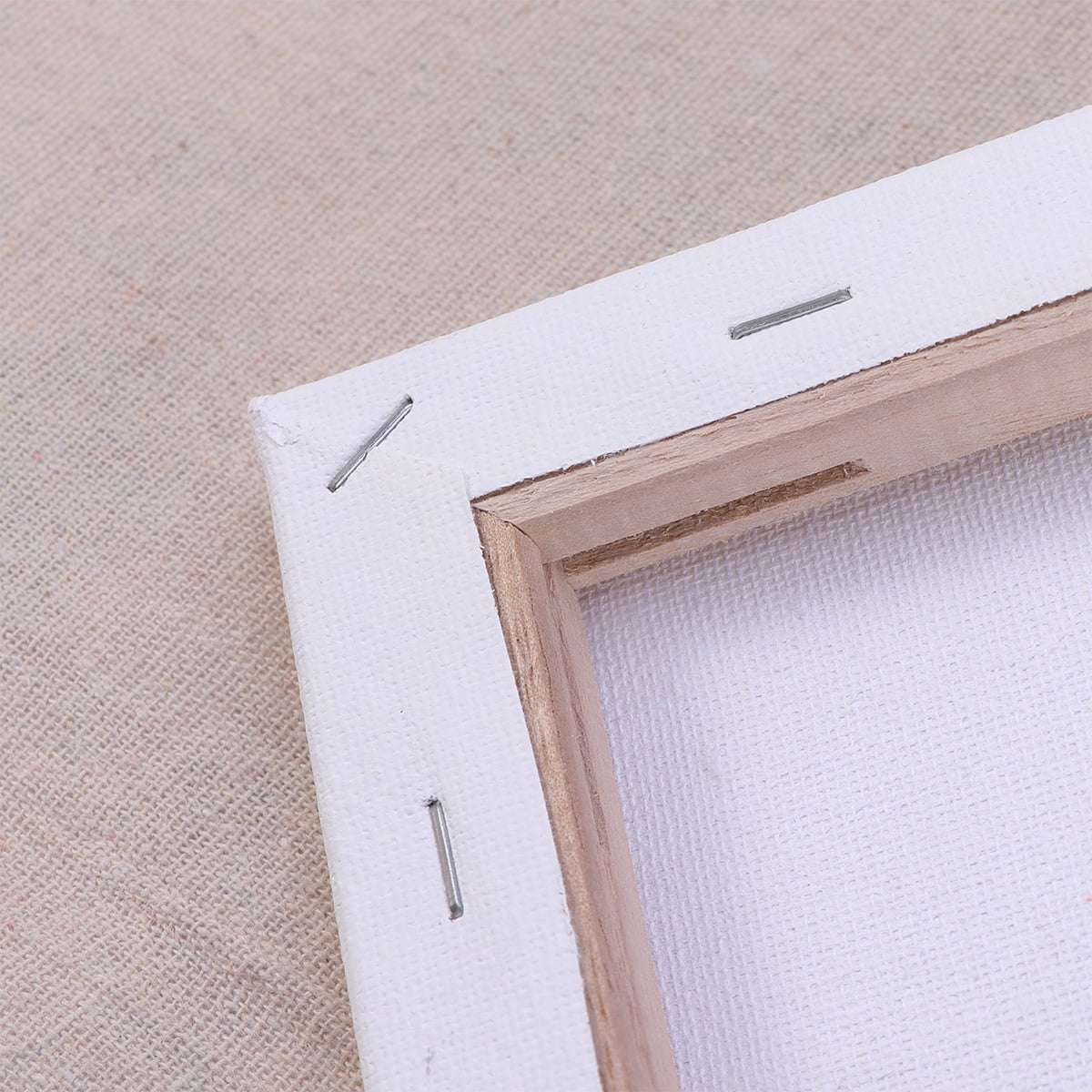 FENGGUIQU 10Pcs White Cotton Wood Artist Stretched Canvas Panels for Oil Painting Drawing