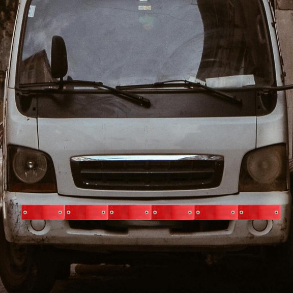 FENGGUIQU 10Pcs Car Reflective Decals Red Self Adhesive Reflector Stickers with Easy Installation
