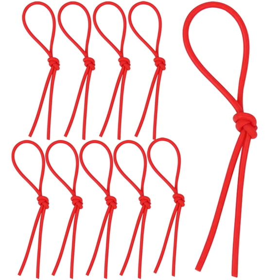 FENGGUIQU 10Pcs Chinese Dulcimer Yangqin Mallets Rubber Red Practical Design for Musicians