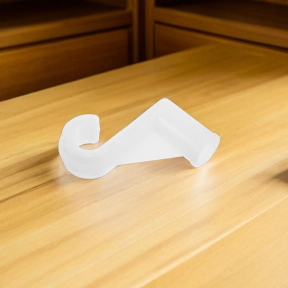 FENGGUIQU 10Pcs Closet Rod Bracket White Aluminum Alloy Wardrobe Rail Holder for Hanging Clothes