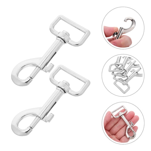 FENGGUIQU Bolt Snaps Stainless Steel Silver Dog Leash Clips for Pet Leashes
