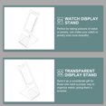 thumbnail image 1 of FENGGUIQU Set of 10 Clear Plastic Watch Display Stands for Photography and Retail Showcasing, Transparent Design, 1 of 8
