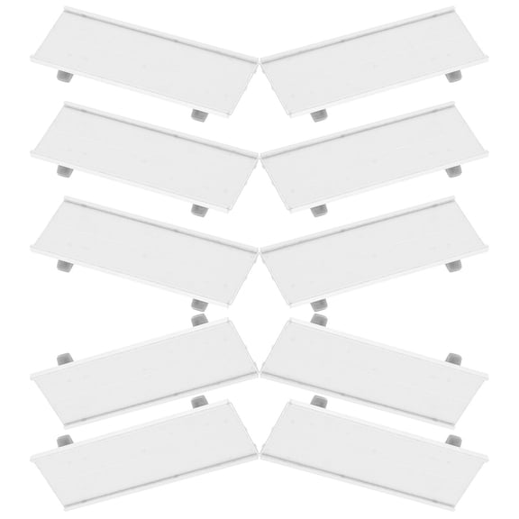 FENGGUIQU 10Pcs Plated Silver Metal Name Tags with Pins Aluminum Alloy Badge Holder for Work Uniform