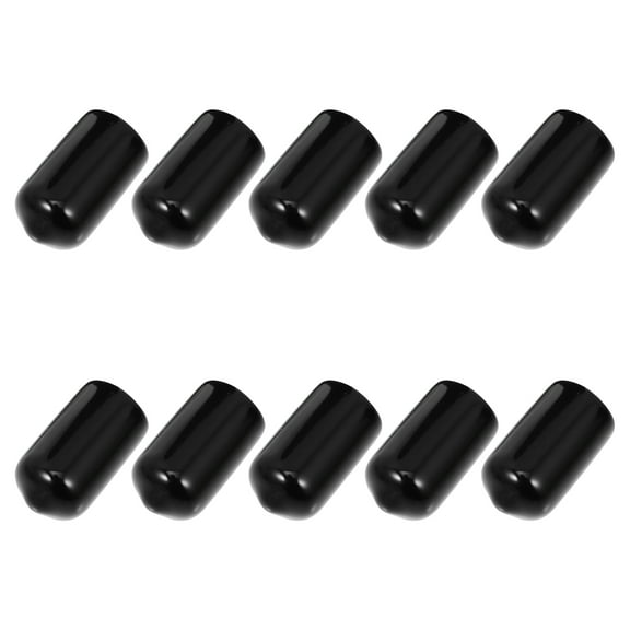 FENGGUIQU 10Pcs Professional Billiard Cue Tips Black Rubber Pool Cue Protector Cover for Durable Use