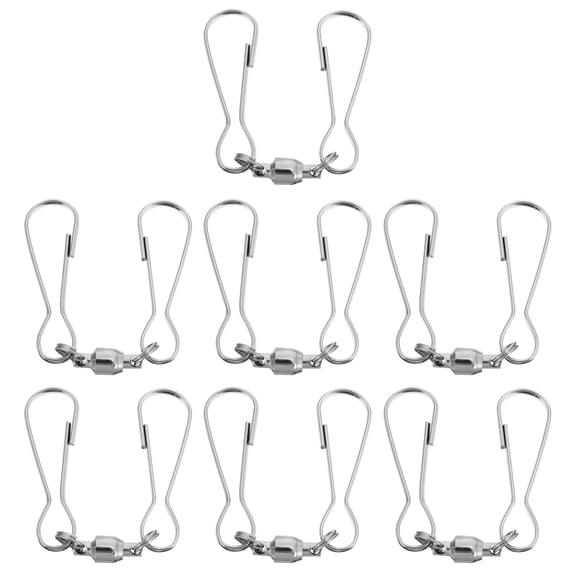 FENGGUIQU 10Pcs Stainless Steel Rotating Windbell Hooks for Hanging Garden Bells Lanterns and Outdoor Decor