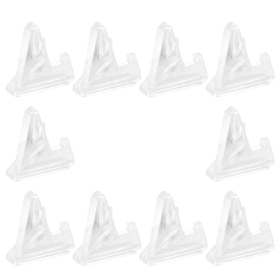 FENGGUIQU 10Pcs Transparent Badge Storage Holders Acrylic Display Racks for Table Use