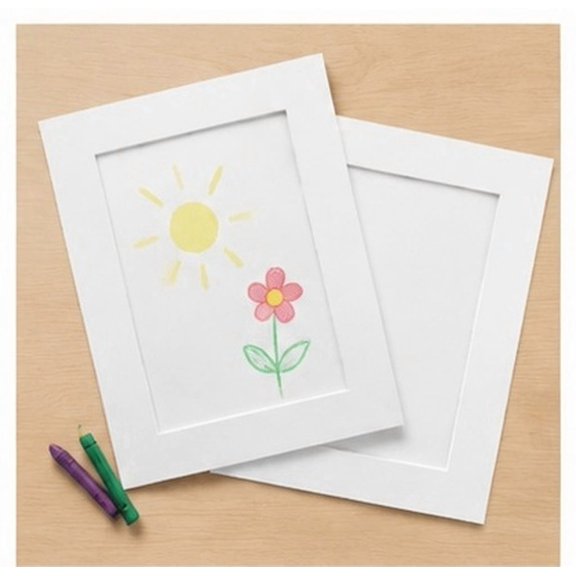 FENGGUIQU white photo mat 20.3 x 25.4 cm Hollow Cardstock Frame Insert 10 Pcs