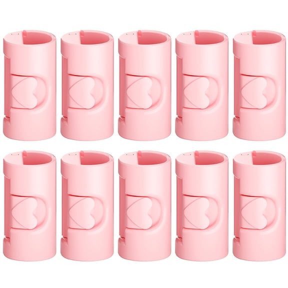 FENGGUIQU 10Pcs Pink Bed Sheet Clamps ABS Sheet Clips for Home Quilt Fixing and Non Slip