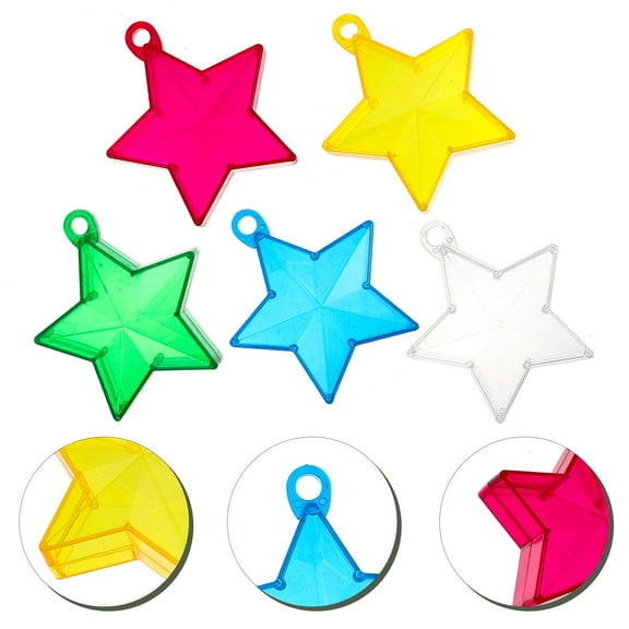FENGGUIQU 10pcs Colorful Plastic Weight Pendants to Keep Balloons Floating for Christmas Party Decorations