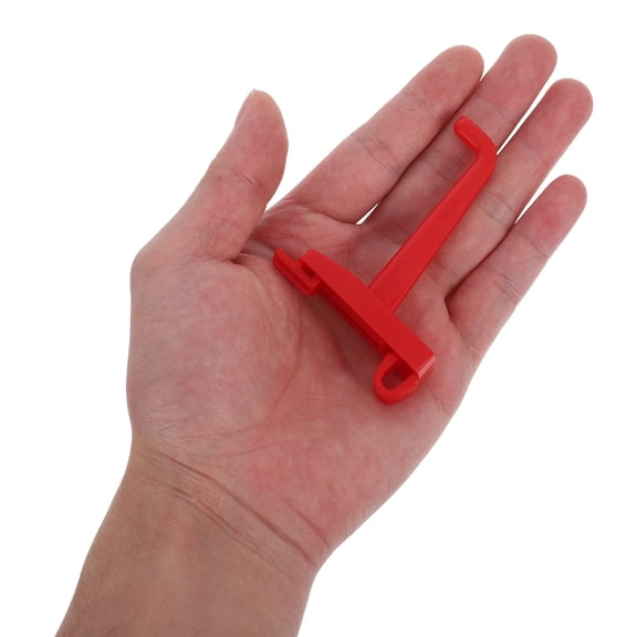 FENGGUIQU 10-Pack Red Plastic Pegboard Tool Holders for Wall Storage and Workshop Organization Utility Hooks