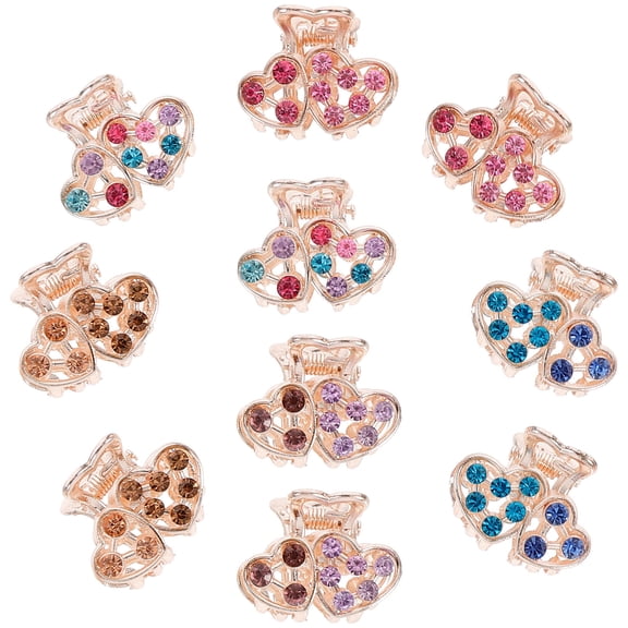 FENGGUIQU Set of 10 Small Zinc Alloy Hair Clips for Makeup Preparation and Styling