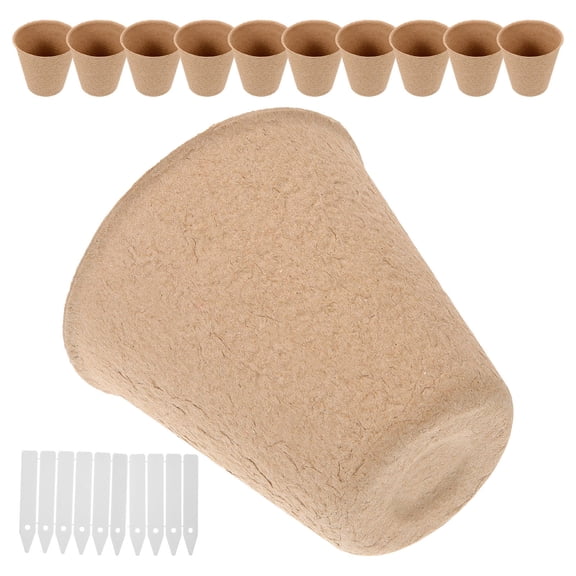 FENGGUIQU Biodegradable Yellow Paper Pulp Planting Pots for Garden Use 110Pcs