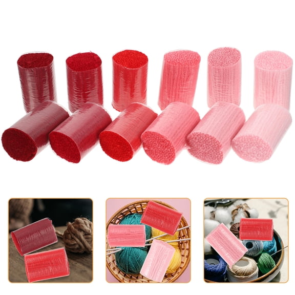 FENGGUIQU 12Pcs Acrylic Yarn for Tufting Rugs DIY Crochet Yarn for Handmade Craft Supply