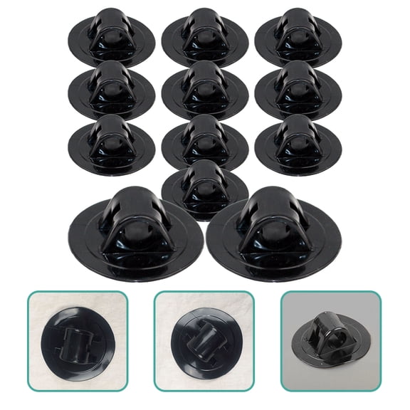 FENGGUIQU 12-Piece Adjustable Kayak Engine Mount Black PVC Motor Support for Fishing Boats and Watercraft Accessories