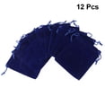 thumbnail image 1 of FENGGUIQU 12Pcs Blue Drawstring Bags for Jewelry Packaging and Sweet Treat Storage, 1 of 7