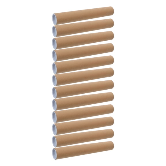 FENGGUIQU 12Pcs Heavy Duty Cardboard Mailing Tubes for Artwork Transport and Poster Storage with Caps