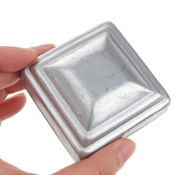 FENGGUIQU 12Pcs Strong Plated Silver Metal Post Caps for Home Fence Guardrail Railing Column Cover