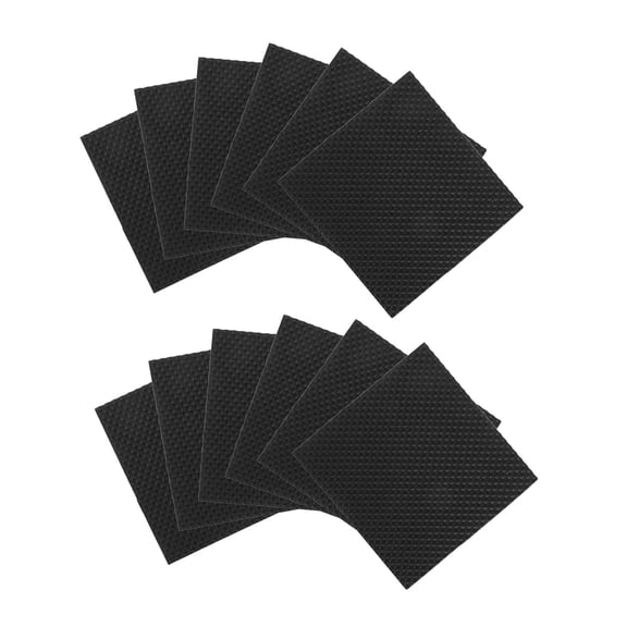 FENGGUIQU Billiard Table Leg Shims Resilient Rubber Leveling Pads for Basements Black 12Pcs