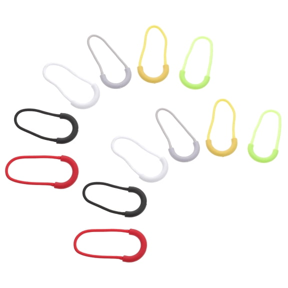 FENGGUIQU U-shaped Zipper Head Zipper Pullers Polyester Red 12Pcs