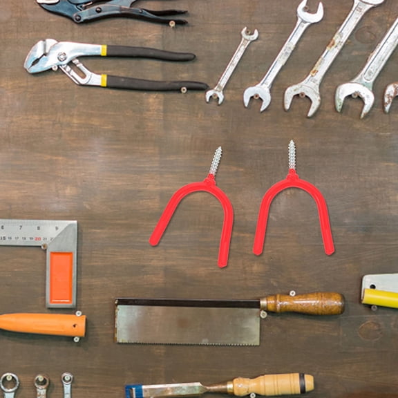 FENGGUIQU 12-Pack Y-Shaped Utility Hooks for Garage Tool Storage, Perfect for Handyman's Workshop Organization
