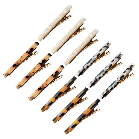 FENGGUIQU 12Pcs Elegant Style Side Bangs Hair Clip Assorted Color Barrette for Women