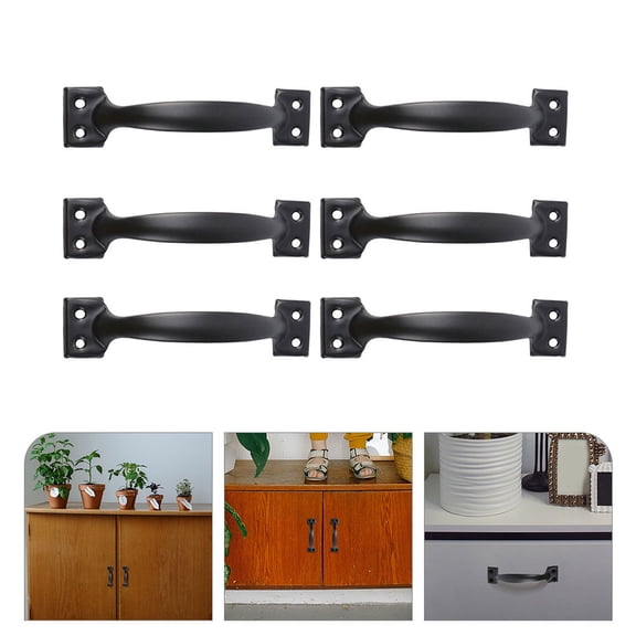 FENGGUIQU 14-Piece Black Door Pull Handles Set for Cabinet, Drawer, Furniture Replacement Hardware