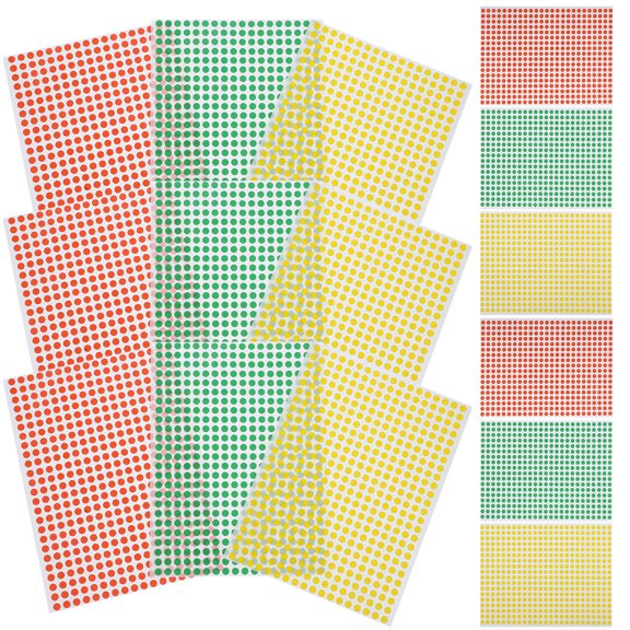 FENGGUIQU Self Adhesive Round Dot Stickers for Labeling Classifying and Rewarding