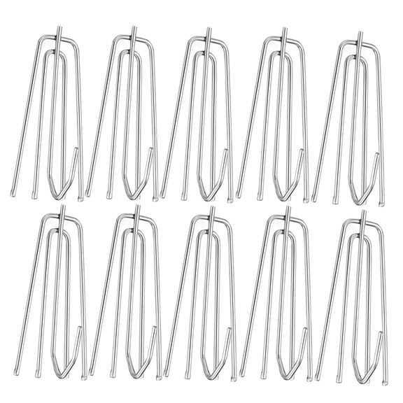 FENGGUIQU 15Pcs Silver Stainless Steel Curtain Pleat Clips for Hanging Heavy Drapes Grip