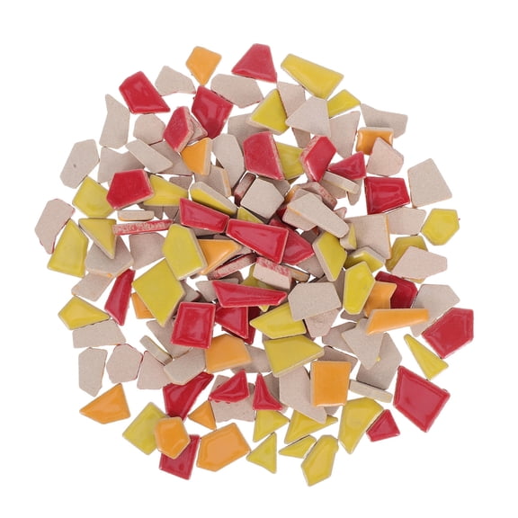 FENGGUIQU 1Pack Broken Ceramic Porcelain Tiles with Durable Glaze for Kitchen Bathroom Craft Projects