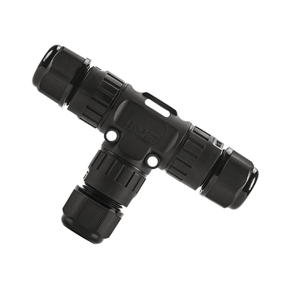 FENGGUIQU 1Pcs Waterproof Wire Connector Black Professional Cable G for Daily Use