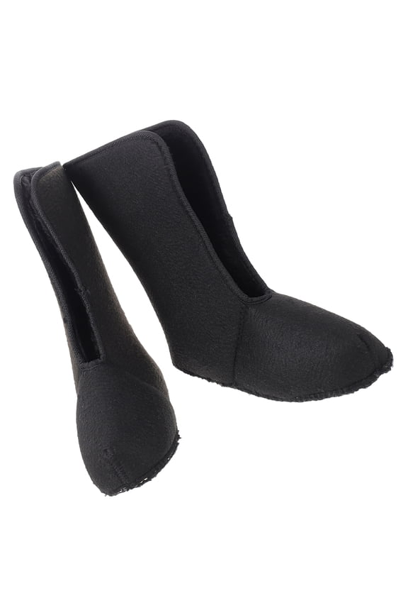 1 Pair Black Plush Boot Liners Thermal Insulated Replacement for Winter Hiking Outdoor Cold Weather