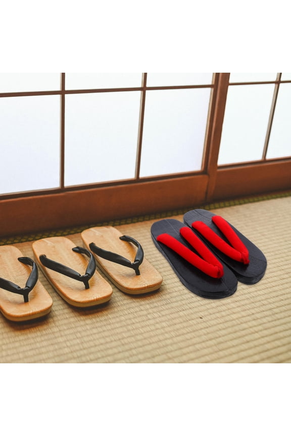 1Pair Japanese Style Sandals Red Premium Outsole Wear Resistant Male Footwear