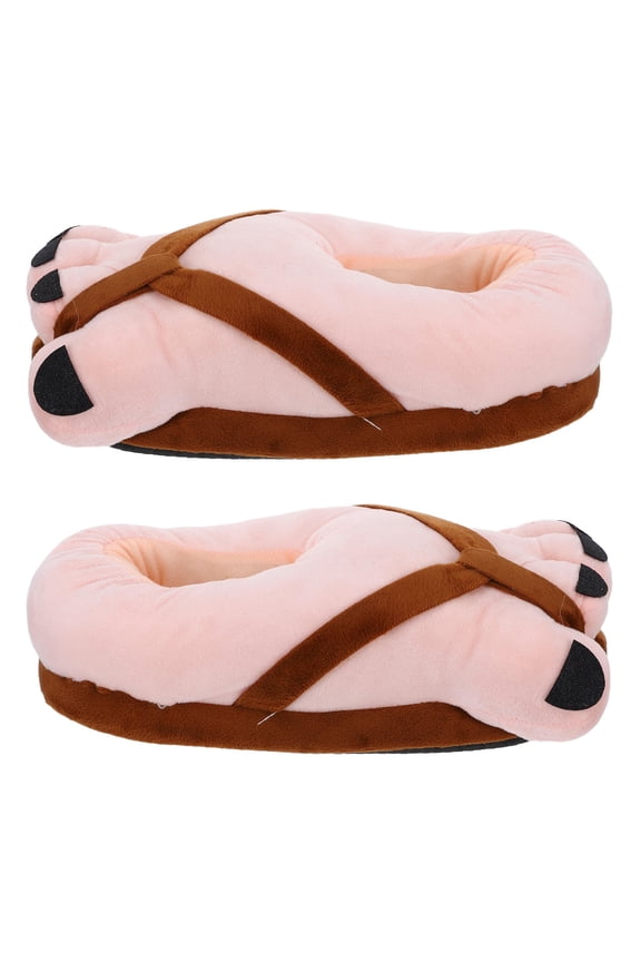 1Pair Jumbo Caveman Feet Slippers with Cotton Breathable Lining Funny Big Toe Shoes for Parties