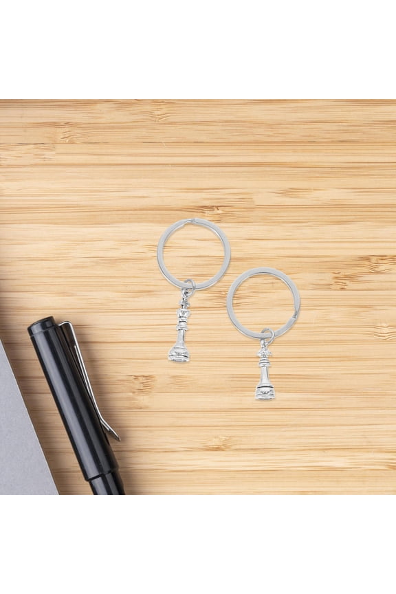 1 Pair Metal Chess Keychain Featuring Realistic for Keys and Bag Accessories
