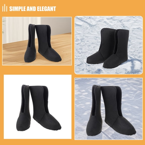 FENGGUIQU 1 Pair Winter Boot Liners with Wool Socks, Replacement for Outdoor Fishing, Hiking, and Walking