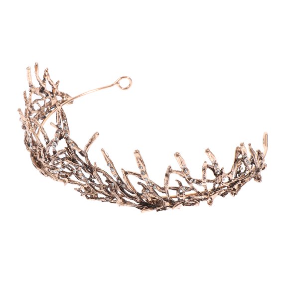 FENGGUIQU Black Zinc Alloy Baroque Wedding Tiara Bridal Hair Decor