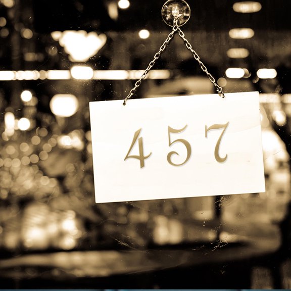 FENGGUIQU 1Pc Copper Address Number Plaque in Golden Finish for House Mailbox and Street Sign