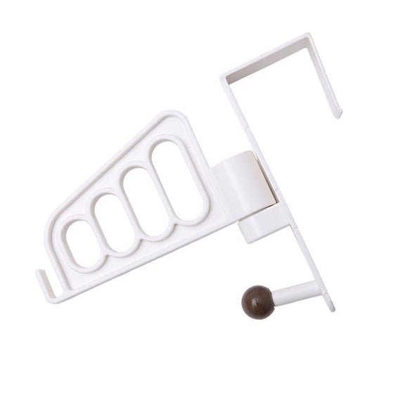 FENGGUIQU 1Pc Home Hanger Hook White Door Hanger Rack with Non Slip Practical Hook for Clothes and Hats
