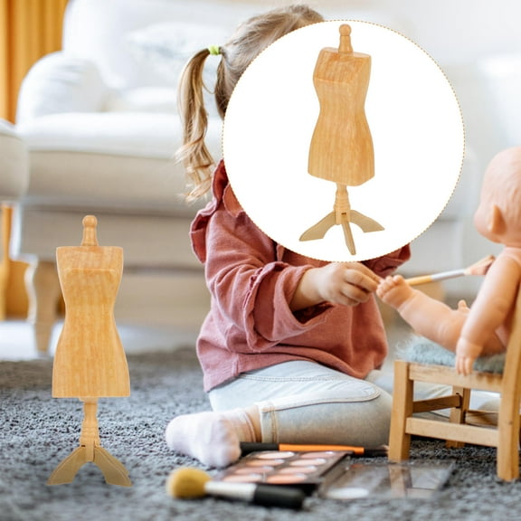 FENGGUIQU 1Pc cate Birch Model Clothing Display Stand Light Brown Decorative Tabletop Ornament