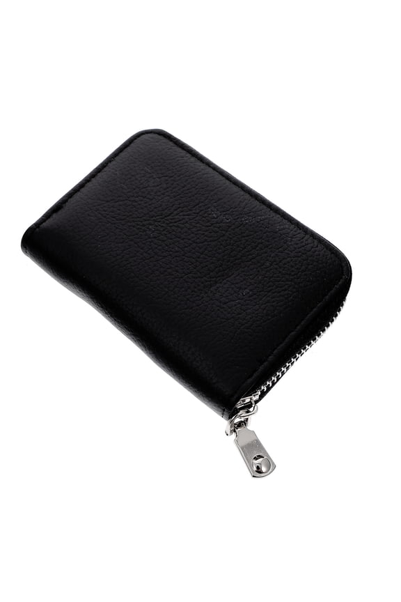 Black PU Zero Wallet with Multi Slots for Cards and Change Storage