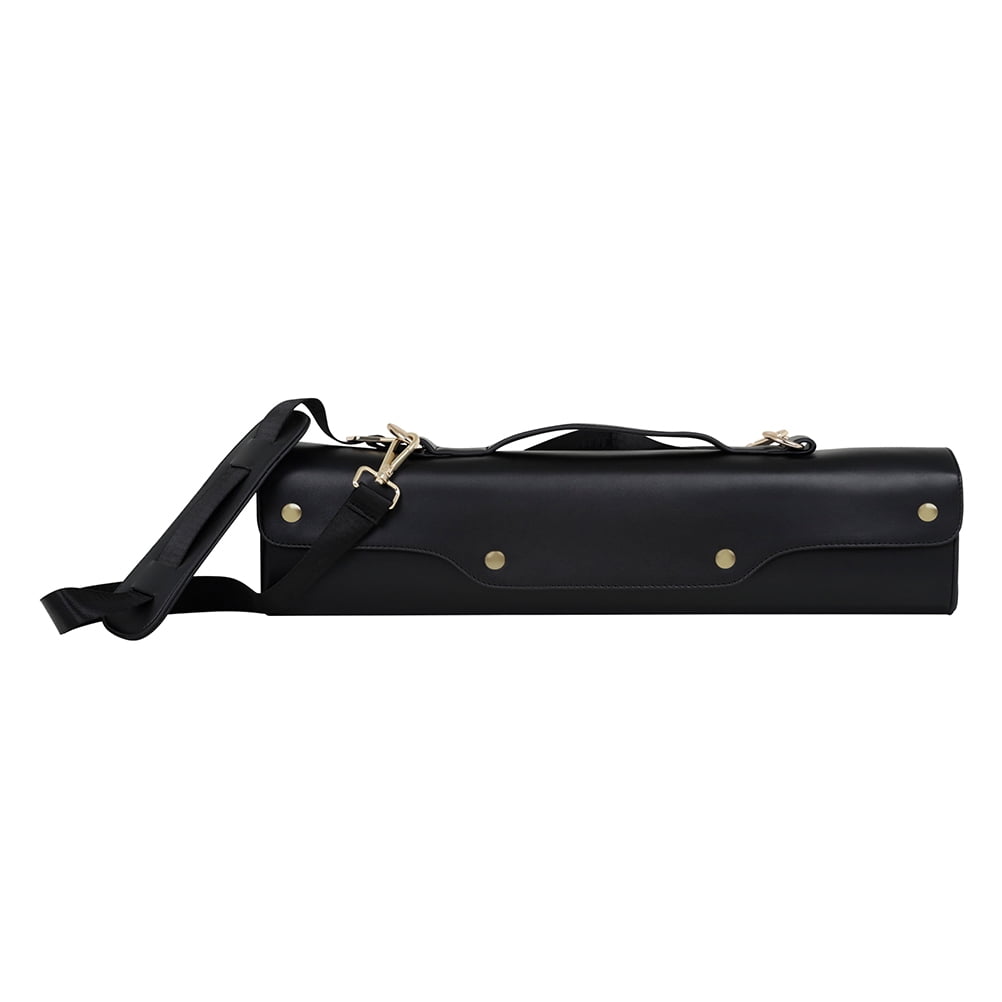 FENGGUIQU 1Pc Portable Flute Bag Black Waterproof Thickened Carrying Case for 16 Hole 17 Hole Flutes