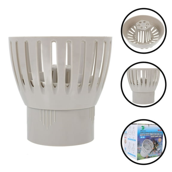FENGGUIQU Fish Pond Drain Box White Plastic Garbage Filter for Clean Water Pond Accessories