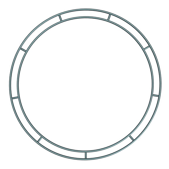 FENGGUIQU 1Pc Green Iron Wreath Frame Round Loop for DIY Holiday Home Decor