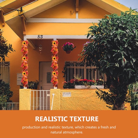 FENGGUIQU 1Pc Fake Maple Leaf Decor Artificial Plant Ornament with Realistic Texture for Indoor Outdoor Use