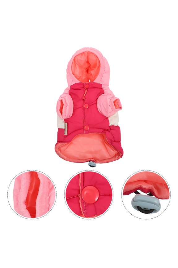 1Pcs Warm Dog Coat Cotton Vest Red for Small Dog Owners