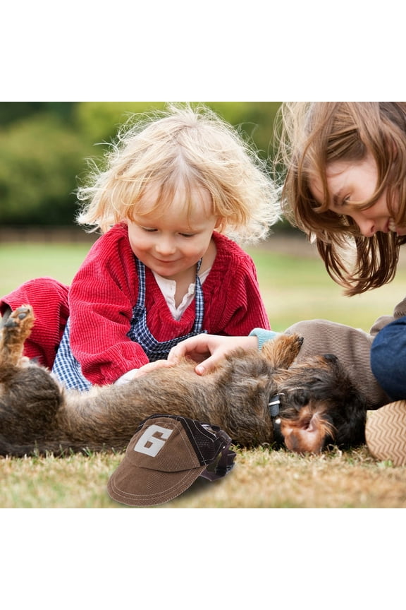 1Pc Brown Dog Baseball Hat with Ear Holes for Outdoor Sports