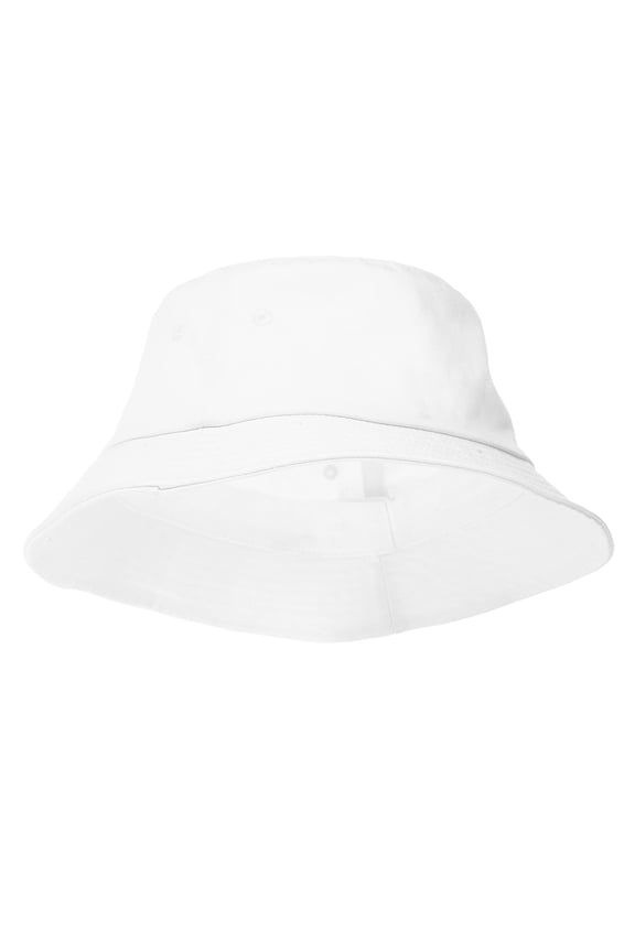 1Pc White Cotton Sunshade Fisherman Hat Wide Brim Sun Protection Cap for Outdoor Summer Activities