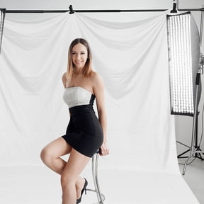 FENGGUIQU White Cloth Photography Backdrop for Car Display and Home Decoration, Studio Background