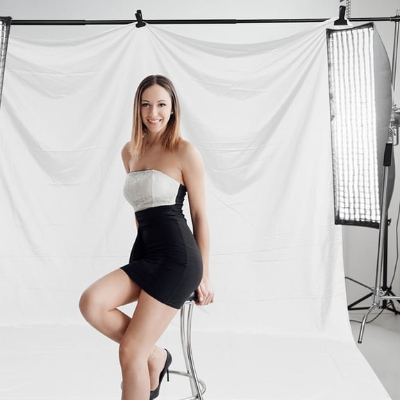 FENGGUIQU White Cloth Photography Backdrop for Car Display and Home Decoration, Studio Background