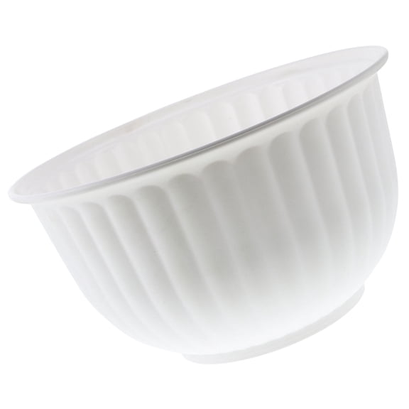 FENGGUIQU Large White Plastic Plant Pot for Indoor Plants with Vintage Rustic Style